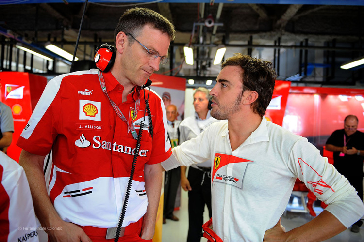 James Allison mit Fernando Alonso