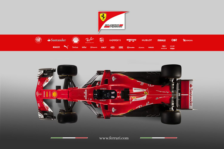 Der neue Ferrari aus der Vogelperspektive