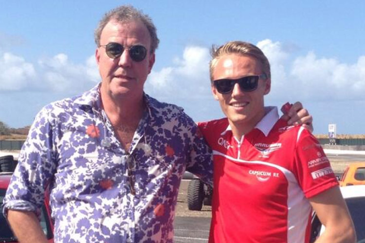 Wer ist hier der Star? Top Gear-Moderator Jeremy Clarkson und Max Chilton