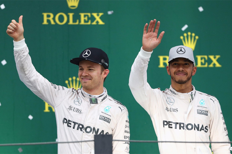 Nico Rosberg und Lewis Hamilton