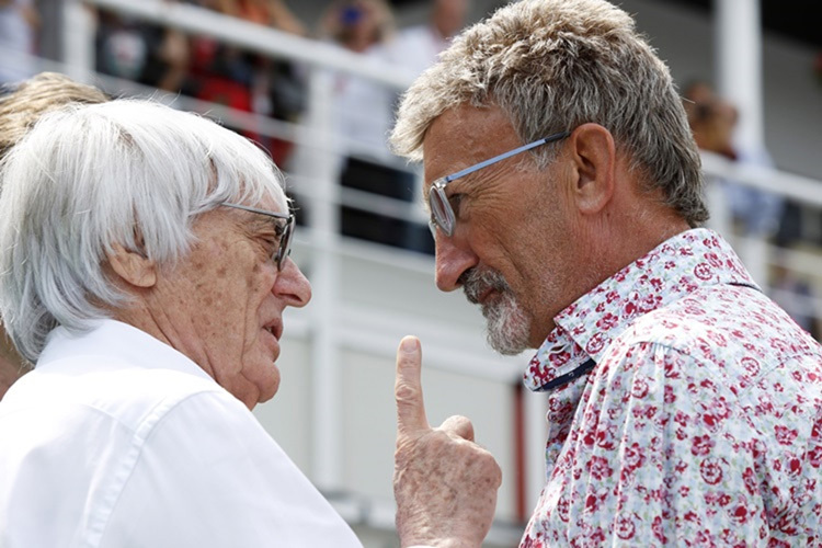 Formel-1-Promoter Bernie Ecclestone mit Ex-Teamchef Eddie Jordan