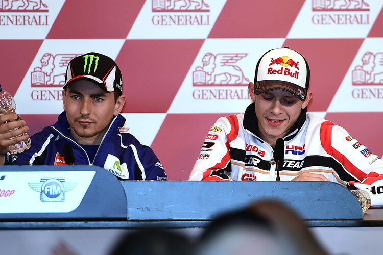 Jorge Lorenzo und Stefan Bradl am Donnerstag in Valencia