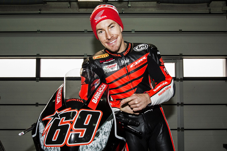 Noch kann Nicky Hayden über die Honda nicht viel erzählen