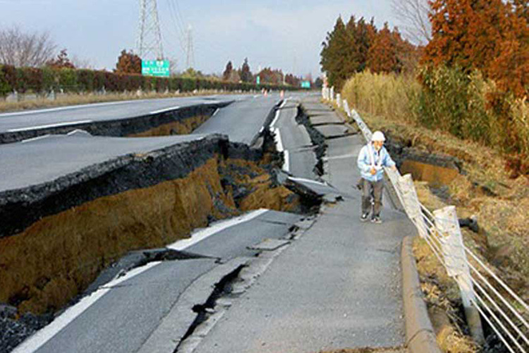 Der Joban Expressway nahe Motegi