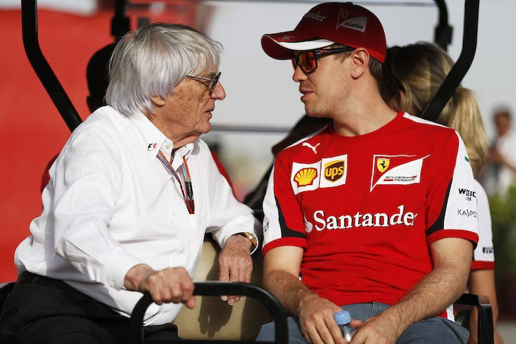 Bernie Ecclestone und Sebastian Vettel