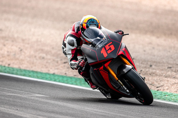 Ducati-Testfahrer Alex De Angelis auf dem neuen MotoE-Bike