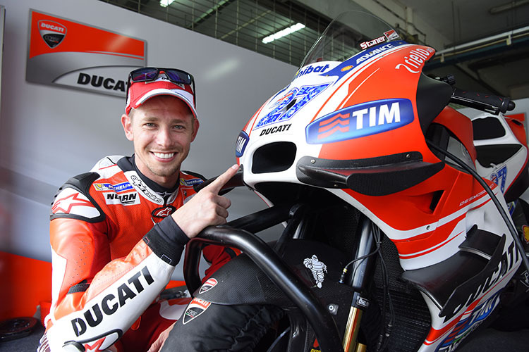 Casey Stoner mit der Ducati GP15