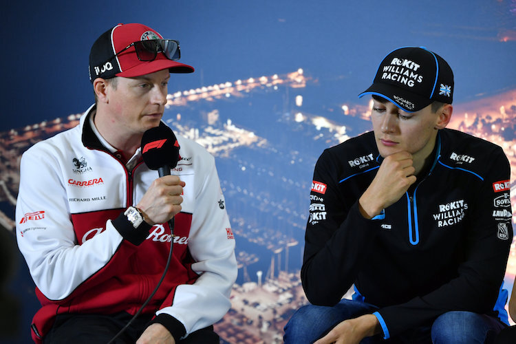 Kimi Räikkönen und George Russell