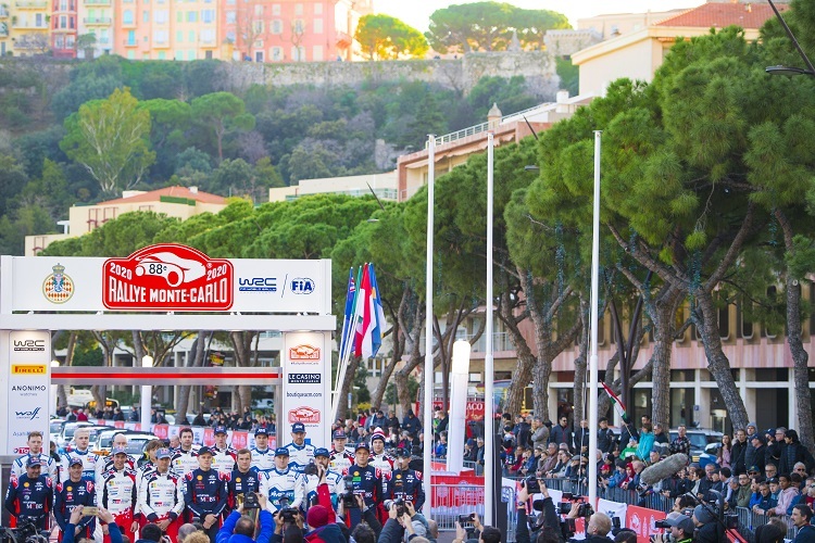 Kurz vor dem Start der 88. Rallye Monte Carlo 2020