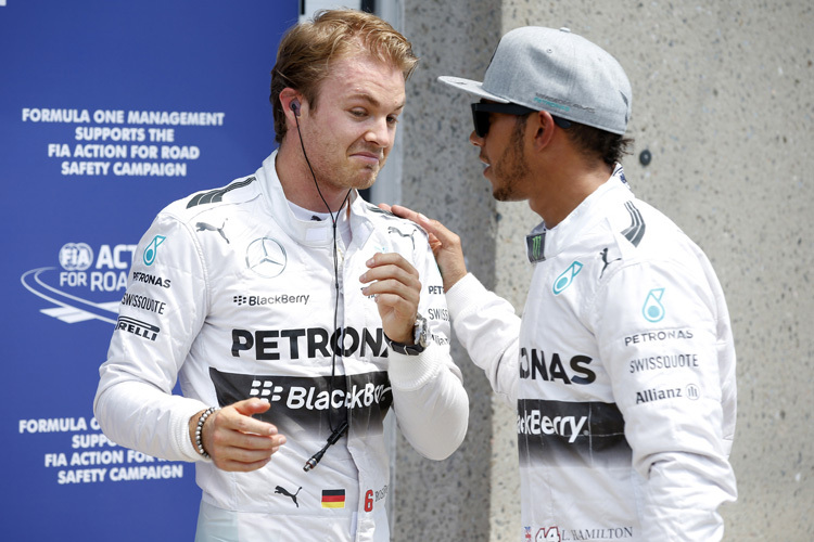 Lewis Hamilton gratuliert Nico Rosberg