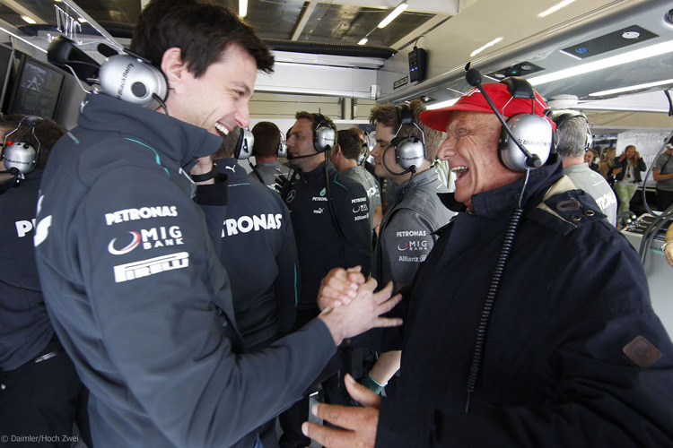 Toto Wolff und Niki Lauda 