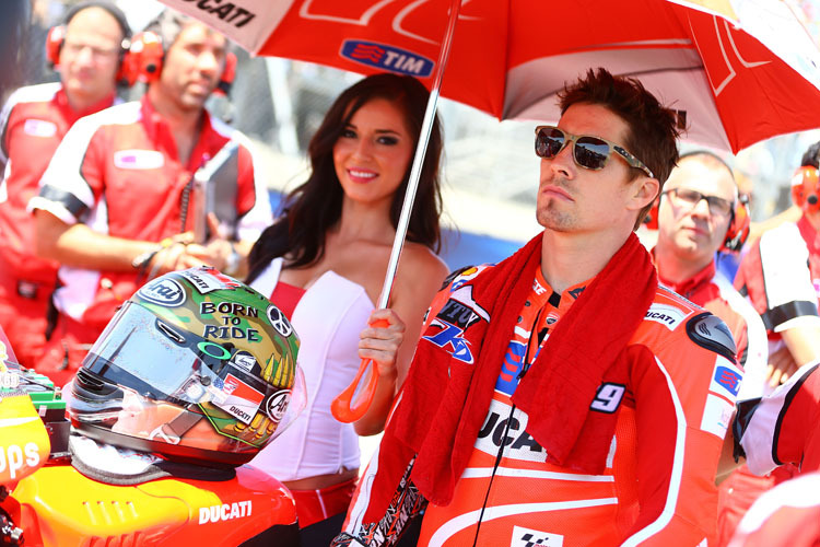 Seine Zeit bei Ducati neigt sich dem Ende zu: Nicky Hayden vor dem Start in Laguna Seca