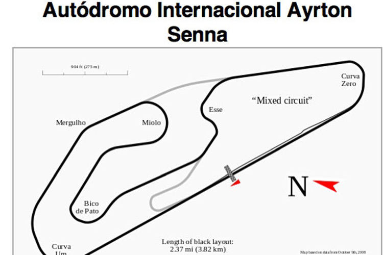 Das «Autodromo Internacional Ayrton Senna» in Goiania/Brasilien