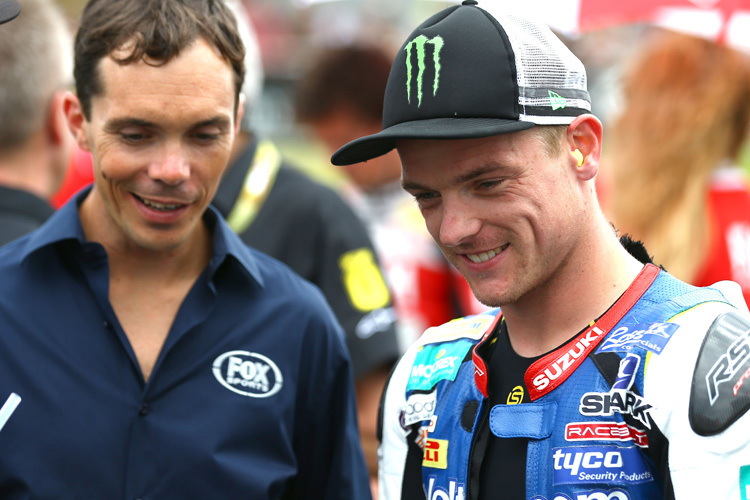 Chris Vermeulen (li.) mit Suzuki-Ass Alex Lowes