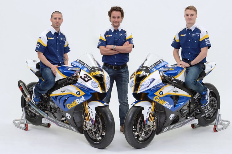 Marco Melandri, Andrea Buzzoni, Chaz Davies (v.l.)