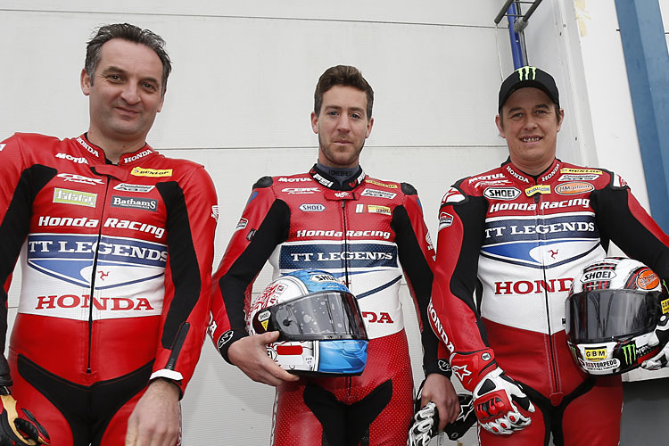 Michael Rutter, Simon Andrews, John McGuinness (v.l.n.r.)