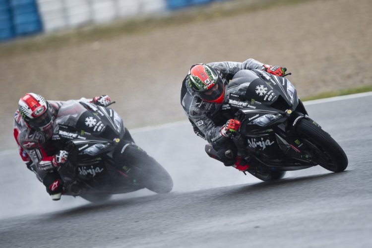 Jonathan Rea und Tom Sykes beim Wintertest in Jerez