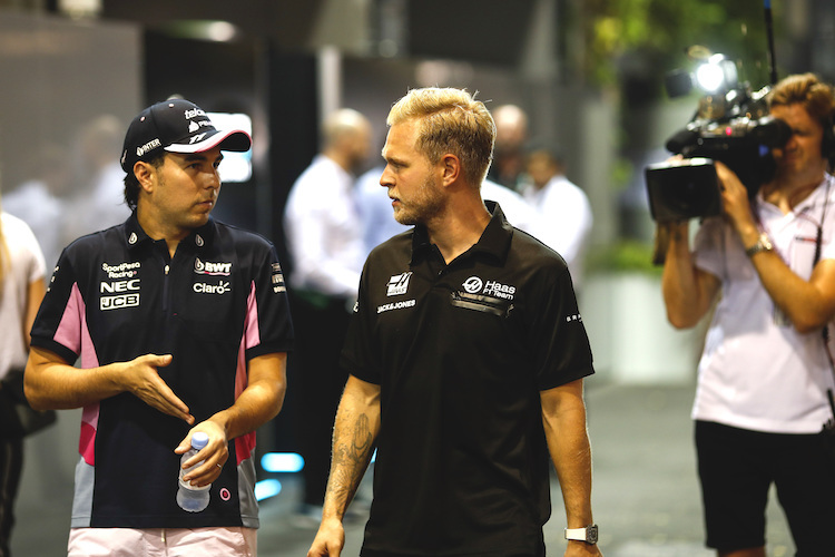 Sergio Pérez und Kevin Magnussen