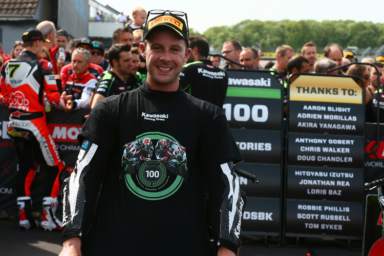 Jonathan Rea bescherte Kawasaki in Donington den 100. Sieg in der Superbike-WM