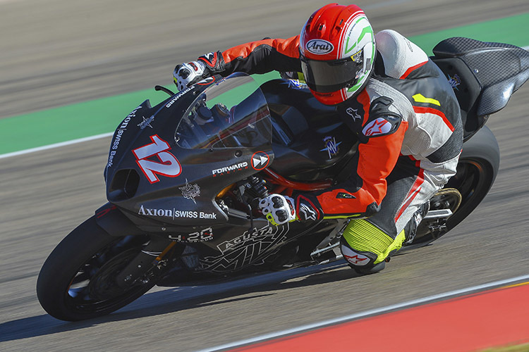 Lorenzo Lanzi auf der MV Agusta in Aragón