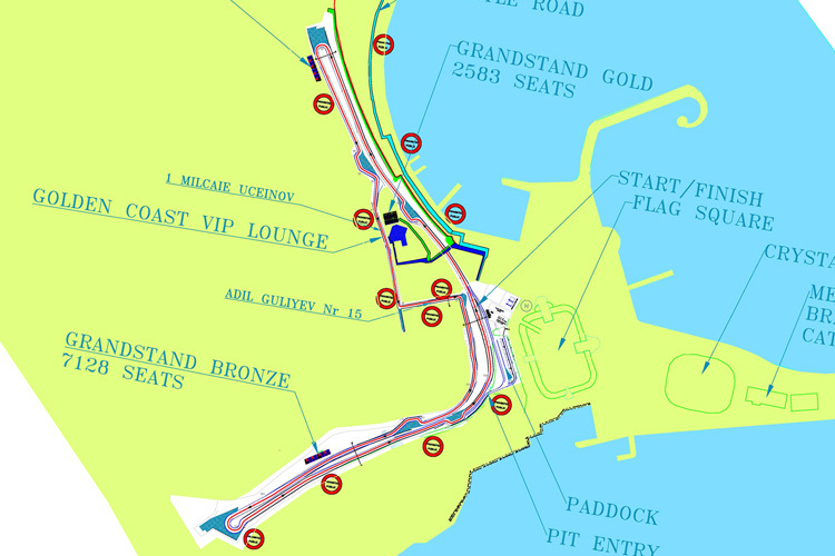 Superschnell und 18 Kurven: Das Layout der Strecke in Baku