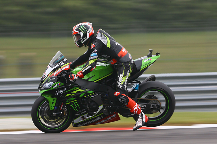 Jonathan Rea in Donington Park am Limit