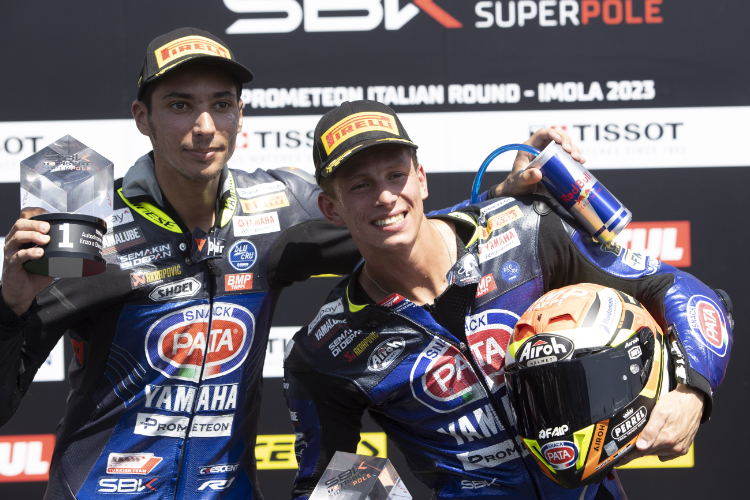 Starkes Yamaha-Duo: Toprak Razgatlioglu (li.) und Andrea Locatelli