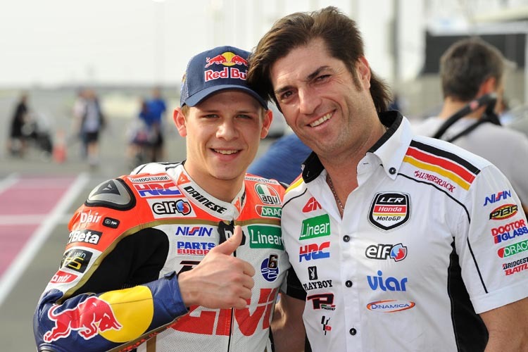 Stefan Bradl mit dem emsigen Oscar Haro