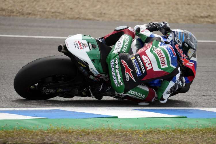 Alex Márquez mit einem Verkleidungs-Hybrid beim Jerez-Test