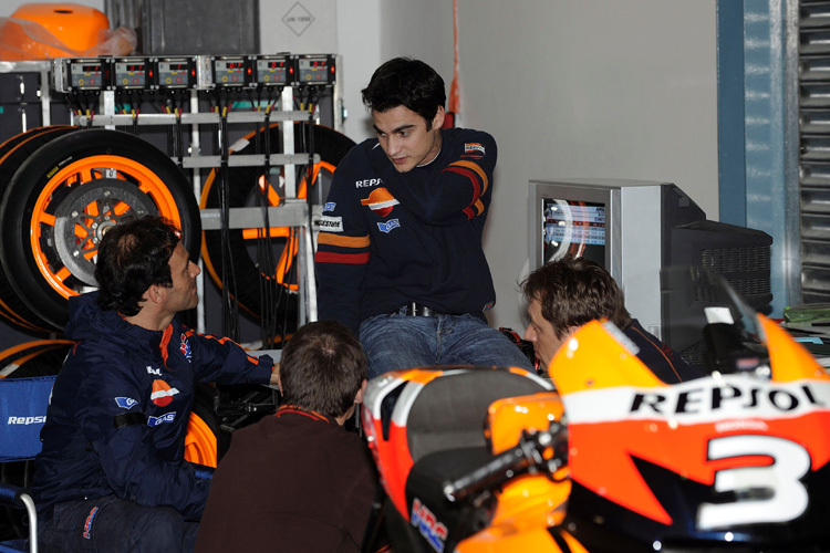 Dani Pedrosa und Teammanager Alberto Puig: Geduld