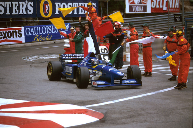 Olivier Panis bei seinem Sensationssieg 1996