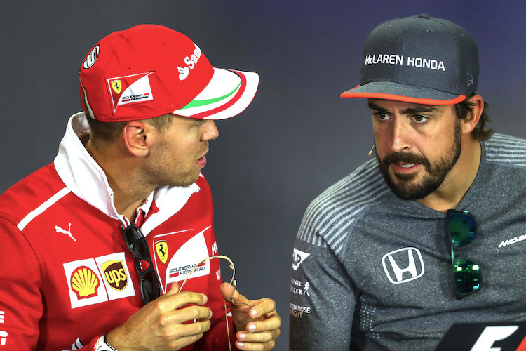 Sebastian Vettel und Fernando Alonso