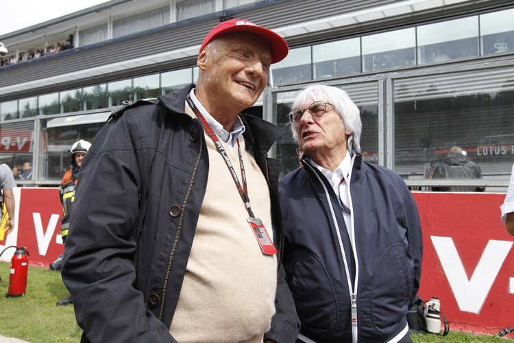 Niki Lauda mit Bernie Ecclestone