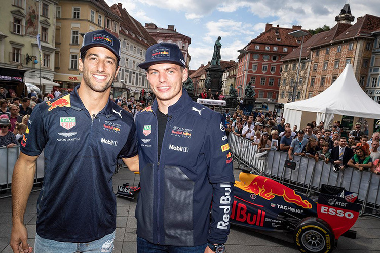 Daniel Ricciardo und Max Verstappen waren für einmal nicht im F1-Tempo unterwges