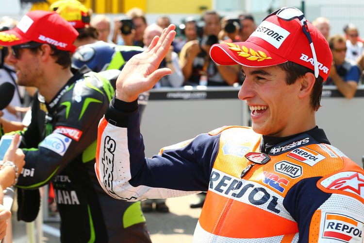 Sieger Marc Márquez im Parrc Fermé