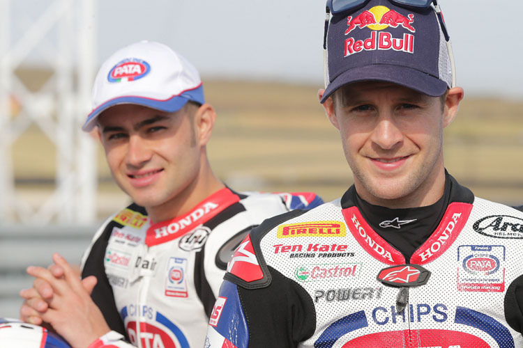 Jonathan Rea (re.) hat einen schnellen Schatten bekommen