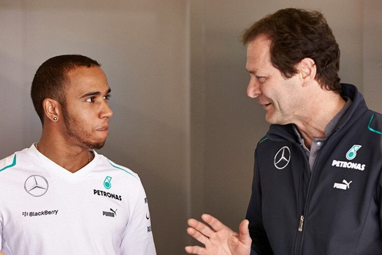 Lewis Hamilton mit Aldo Costa