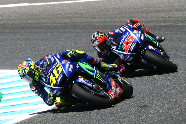 Valentino Rossi und Maverick Viñales erlebten in Jerez ein schwieriges Wochenende