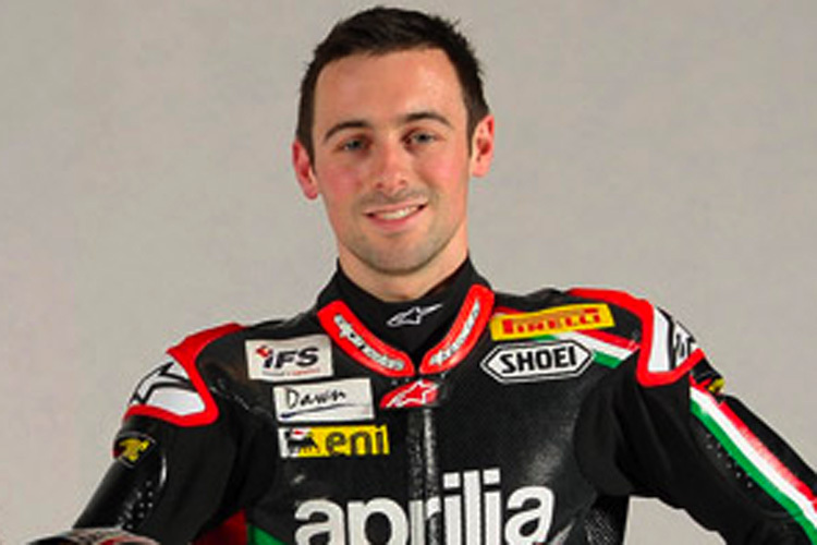 Eugene Laverty in neuem Aprilia-Leder