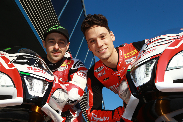 Auch 2018 ein Team: Eugene Laverty (li.) und Lorenzo Savadori