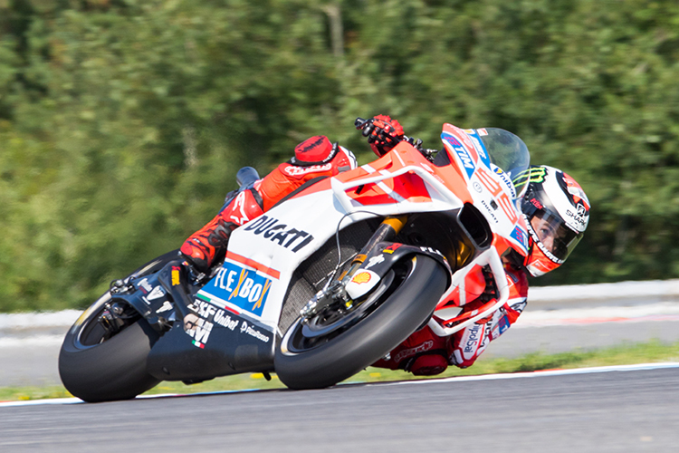 Jorge Lorenzo mit der neuen Aero-Verkleidung an seiner Ducati