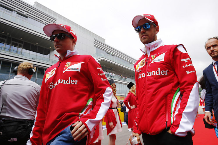 Kimi Räikkönen und Sebastian Vettel