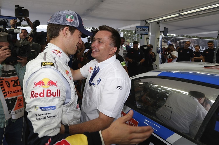 Sébastien Ogier (li.,) und Jost Capito