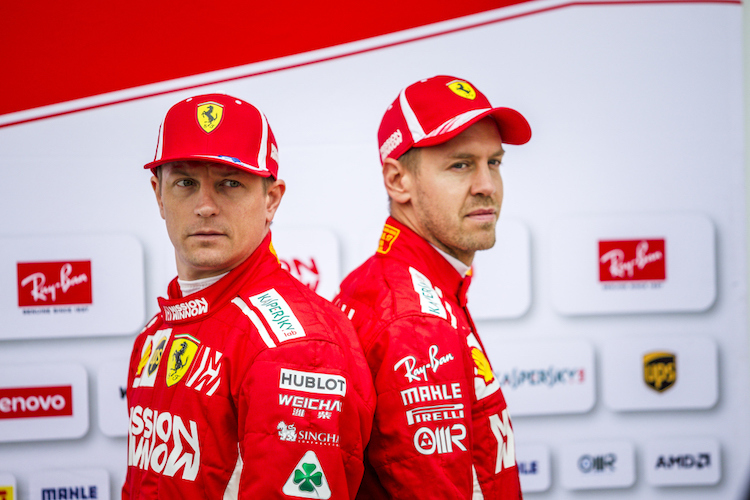 Kimi Räikkönen und Sebastian Vettel