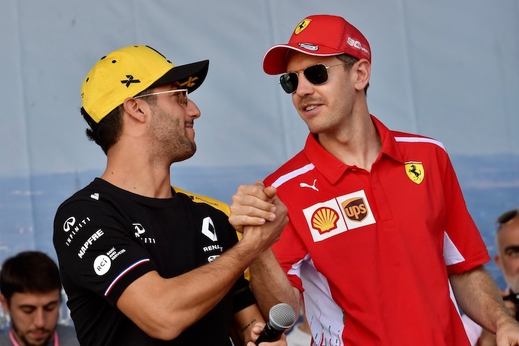 Daniel Ricciardo und Sebastian Vettel