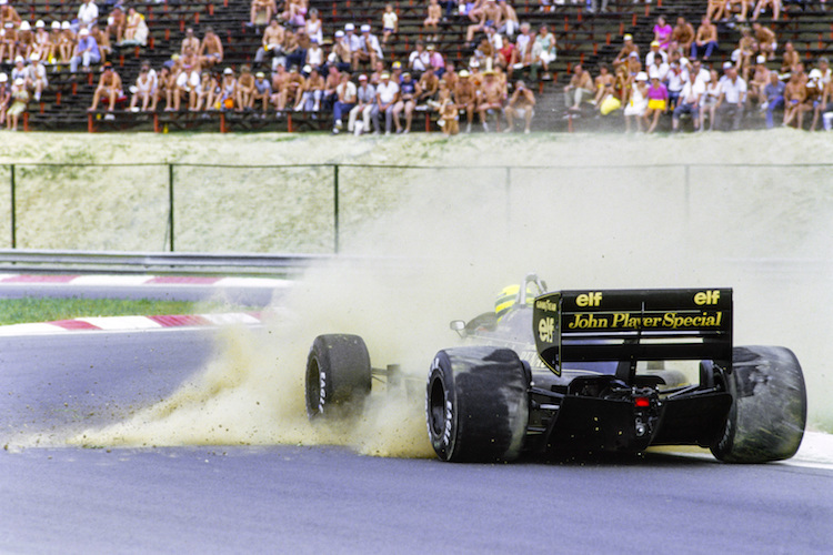 Ayrton Senna auf dem Hungaroring 1986