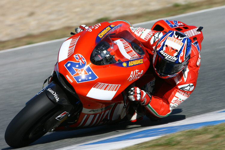2007 wurde der Australier mit Ducati MotoGP-Weltmeister