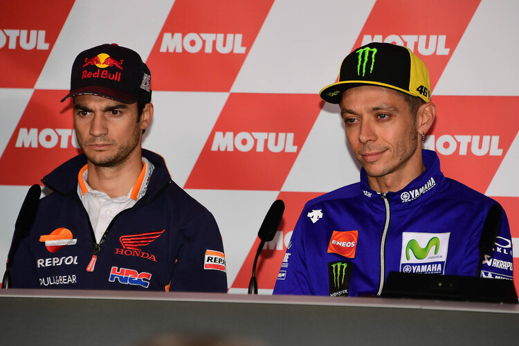 Dani Pedrosa und Valentino Rossi