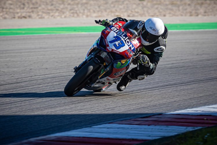 Max Kofler beim Misano-Test