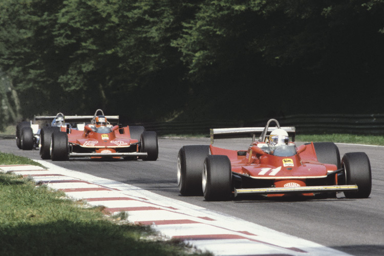 Die Ferrari 312T4 von Scheckter und Villeneuve in Monza 1979